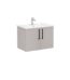 VitrA Root Flat Lavabo Dolabı, 80 cm, İki Kapaklı, Köşeli Lavabo, Parlak Sahra Beji - 66392 - Banyo Alt Modülleri