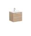 VitrA Root Flat Lavabo Dolabı, 60 cm, Bir Çekmeceli, Köşeli Lavabo, Doğal Meşe - 66410 - Banyo Alt Modülleri