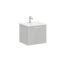 VitrA Root Flat Lavabo Dolabı, 60 cm, Bir Çekmeceli, Köşeli Lavabo, Parlak İnci Grisi - 66418 - Banyo Alt Modülleri