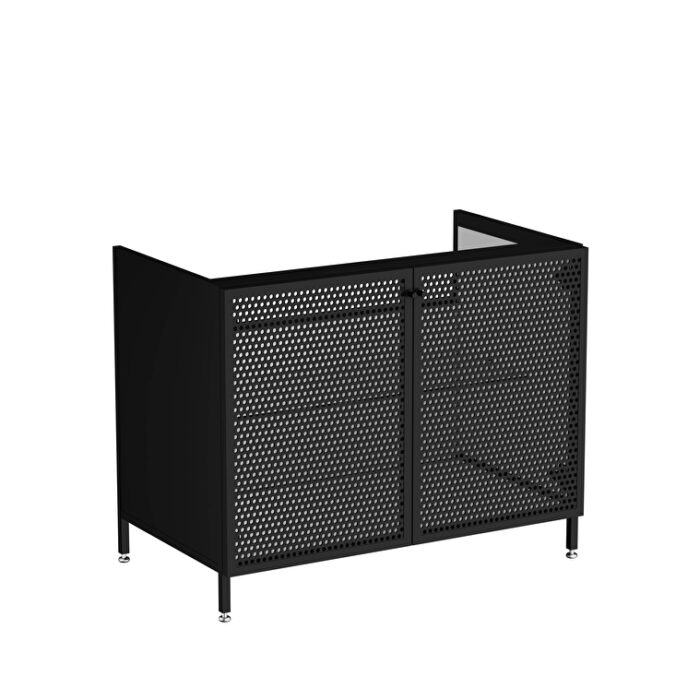 VitrA Liquid Lavabo Dolabı, 100 cm, Metal Kapaklı , Ayaklı - 66742 - Banyo Alt Modülleri - 3