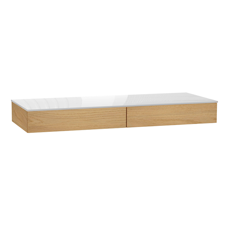 VitrA Origin Yan Ünite, 120 cm, İki Çekmeceli, Açık Meşe - 66969 - Fonksiyonel ve Tamamlayıcı Ürünler