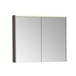VitrA Core Dolaplı Ayna, 80 cm, Aydınlatmalı, Fırçalı Krom - 66911 - Banyo Üst Modülleri
