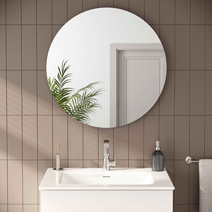 VitrA Prime Yuvarlak Ayna, 80 cm, Aydınlatmalı, Sensörlü - 67042 - Banyo Üst Modülleri - 4