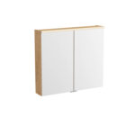 VitrA Metropole Edge Dolaplı Ayna, 80 cm, Aydınlatmalı, Açık Meşe