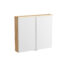 VitrA Metropole Edge Dolaplı Ayna, 80 cm, Aydınlatmalı, Açık Meşe - 67146 - Banyo Üst Modülleri
