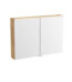 VitrA Metropole Edge Dolaplı Ayna, 100 cm, Aydınlatmalı, Açık Meşe - 67147 - Banyo Üst Modülleri