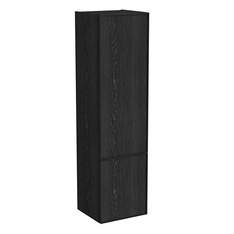 VitrA Metropole Edge Boy Dolabı, 40 cm, Siyah Meşe, Sol - 80539 - Boy Dolaplar