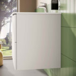 VitrA Metropole Pure Lavabo Dolabı, 80 cm, İki Çekmeceli, Etajerli Lavabolu, Mat Açık Gri - Görsel 7