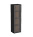VitrA Metropole Edge Boy Dolabı, 35 cm, Cam Kapaklı, Kısa , Siyah Meşe, Sağ - 67259 - Boy Dolaplar