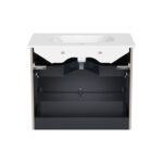 VitrA Root Flat Lavabo Dolabı, 80 cm, İki Çekmeceli, Köşeli Lavabo, Parlak Sahra Beji - Görsel 5