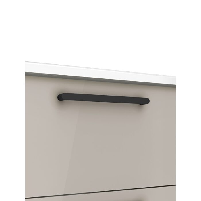 VitrA Root Flat Lavabo Dolabı, 80 cm, İki Çekmeceli, Dar, Yuvarlak Lavabo, Parlak Sahra Beji - Görsel 7