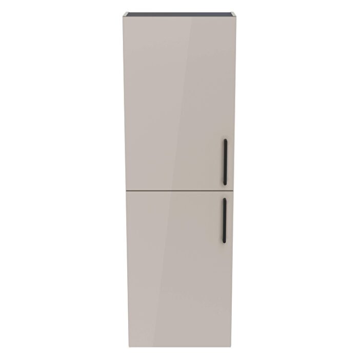 VitrA Root Flat Boy Dolabı, 55 cm, İki Kapaklı, Dar, Parlak Sahra Beji - Görsel 2