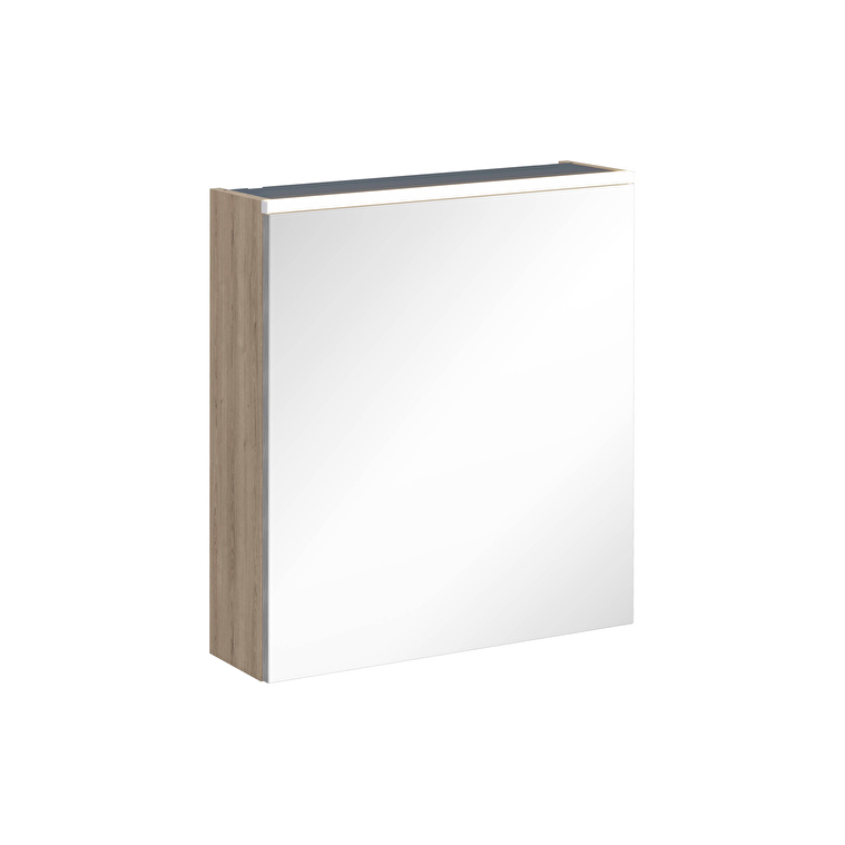 VitrA Core Dolaplı Ayna, 60 cm, Aydınlatmalı, Doğal Meşe, Sağ - 67586 - Banyo Üst Modülleri