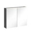 VitrA Core Dolaplı Ayna, 80 cm, Aydınlatmalı, Parlak Antrasit - 67602 - Banyo Üst Modülleri
