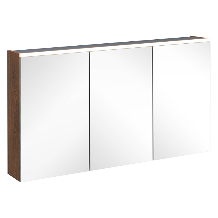 VitrA Core Dolaplı Ayna, 120 cm, Aydınlatmalı, Ceviz - 67651 - Banyo Üst Modülleri