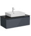 VitrA Nuo Lavabo Dolabı, 100 cm, Bir Çekmeceli, Çanak Lavabo, Cam Tezgah, Parlak Antrasit - 67696 - Banyo Alt Modülleri