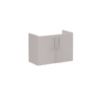 VitrA Root Flat Lavabo Dolabı, 60 cm, Bir Çekmeceli, Köşeli Lavabo, Parlak Beyaz
