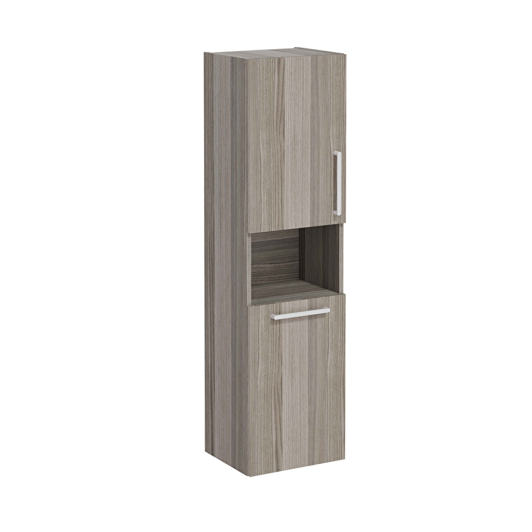 VitrA Root Flat Boy Dolabı, 40 cm, İki Kapaklı, Kısa, Çamaşır Sepetli, Cordoba, Sol - 68009 - Boy Dolaplar