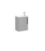 VitrA Root Flat Lavabo Dolabı, 45 cm, Bir Kapaklı, Dar, Köşeli Lavabo, Mat Kaya Gri, Sol - 68058 - Banyo Alt Modülleri