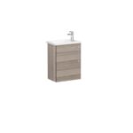 VitrA Root Flat Lavabo Dolabı, 45 cm, Bir Kapaklı, Dar, Köşeli Lavabo, Cordoba, Sol