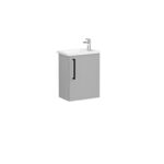 VitrA Root Flat Lavabo Dolabı, 45 cm, Bir Kapaklı, Dar, Köşeli Lavabo, Mat Kaya Gri, Sağ - 68062 - Banyo Alt Modülleri - 1