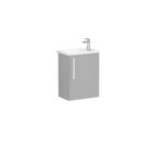 VitrA Root Flat Lavabo Dolabı, 45 cm, Bir Kapaklı, Dar, Köşeli Lavabo, Mat Kaya Gri, Sağ - 68062 - Banyo Alt Modülleri