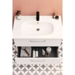 VitrA Root Flat Lavabo Dolabı, 80 cm, İki Çekmeceli, Dar, Yuvarlak Lavabo, Parlak Beyaz - 68120 - Banyo Alt Modülleri - 4
