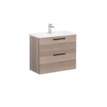 VitrA Root Flat Lavabo Dolabı, 80 cm, İki Çekmeceli, Dar, Yuvarlak Lavabo, Cordoba - 68129 - Banyo Alt Modülleri - 2