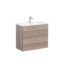 VitrA Root Flat Lavabo Dolabı, 80 cm, İki Çekmeceli, Dar, Yuvarlak Lavabo, Cordoba - 68129 - Banyo Alt Modülleri
