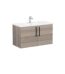 VitrA Root Flat Lavabo Dolabı, 100 cm, İki Kapaklı, Köşeli Lavabo, Cordoba - 68169 - Banyo Alt Modülleri