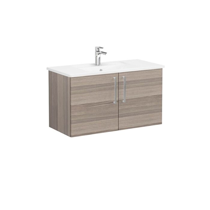 VitrA Root Flat Lavabo Dolabı, 100 cm, İki Kapaklı, Köşeli Lavabo, Cordoba - Görsel 6
