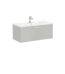 VitrA Root Flat Lavabo Dolabı, 100 cm, Bir Çekmeceli, Köşeli Lavabo, Parlak İnci Grisi - 68239 - Banyo Alt Modülleri