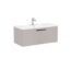VitrA Root Flat Lavabo Dolabı, 100 cm, Bir Çekmeceli, Köşeli Lavabo, Parlak Sahra Beji - 68241 - Banyo Alt Modülleri