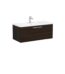 VitrA Root Flat Lavabo Dolabı, 100 cm, Bir Çekmeceli, Köşeli Lavabo, Ceviz - 68246 - Banyo Alt Modülleri