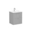 VitrA Root Flat Lavabo Dolabı, 60 cm, İki Çekmeceli, Köşeli Lavabo, Mat Kaya Gri - 68268 - Banyo Alt Modülleri