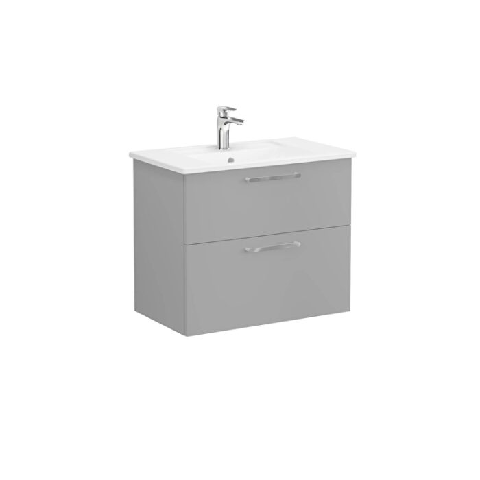 68285_d3d94cfb79f5140ede9dd2a319996af0e32b3fcd-2.jpg VitrA Root Flat Lavabo Dolabı, 80 cm, İki Çekmeceli, Köşeli Lavabo, Mat Kaya Gri - 68285 - Banyo Alt Modülleri - 1