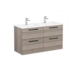 VitrA Root Flat Lavabo Dolabı, 120 cm, Dört Çekmeceli, Köşeli Lavabo, Cordoba - 68372 - Banyo Alt Modülleri - 1