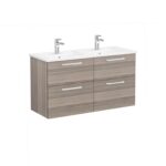 VitrA Root Flat Lavabo Dolabı, 120 cm, Dört Çekmeceli, Köşeli Lavabo, Cordoba - 68372 - Banyo Alt Modülleri - 2