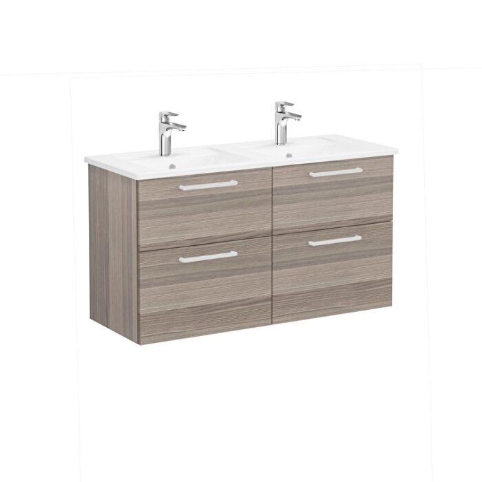 VitrA Root Flat Lavabo Dolabı, 120 cm, Dört Çekmeceli, Köşeli Lavabo, Cordoba - 68372 - Banyo Alt Modülleri - 2