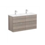 VitrA Root Flat Lavabo Dolabı, 120 cm, Dört Çekmeceli, Köşeli Lavabo, Cordoba - 68372 - Banyo Alt Modülleri