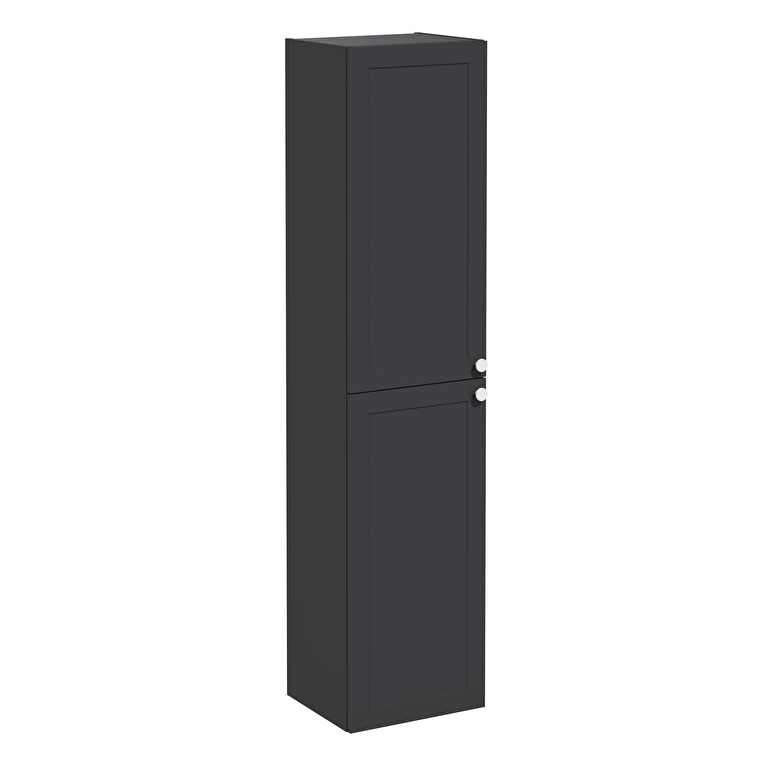 VitrA Root Classic Boy Dolabı, 40 cm, İki Kapaklı, Mat Grafit - 68514 - Boy Dolaplar
