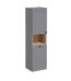 VitrA Root Classic Boy Dolabı, 40 cm, İki Kapaklı, Kısa, Çamaşır Sepetli, Mat Gri, Sol - 68519 - Boy Dolaplar