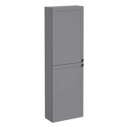 VitrA Root Classic Boy Dolabı, 55 cm, İki Kapaklı, Dar, Mat Gri