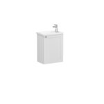 VitrA Root Classic Lavabo Dolabı, 45 cm, Bir Kapaklı, Dar, Köşeli Lavabo, Mat Açık Gri, Sağ