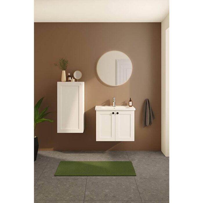 68638-1.jpg VitrA Root Classic Lavabo Dolabı, 60 cm, İki Kapaklı, Dar, Yuvarlak Lavabo, Mat Beyaz - 68638 - Banyo Alt Modülleri - 3