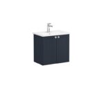 VitrA Root Classic Lavabo Dolabı, 60 cm, İki Kapaklı, Dar, Yuvarlak Lavabo, Mat Lacivert - 68643 - Banyo Alt Modülleri - 1