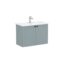 VitrA Root Classic Lavabo Dolabı, 80 cm, İki Kapaklı, Dar, Yuvarlak Lavabo, Mat Fiyord Yeşili - 68655 - Banyo Alt Modülleri