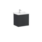 VitrA Root Classic Lavabo Dolabı, 60 cm, İki Kapaklı, Klasik Lavabo, Mat Grafit - 68705 - Banyo Alt Modülleri - 2