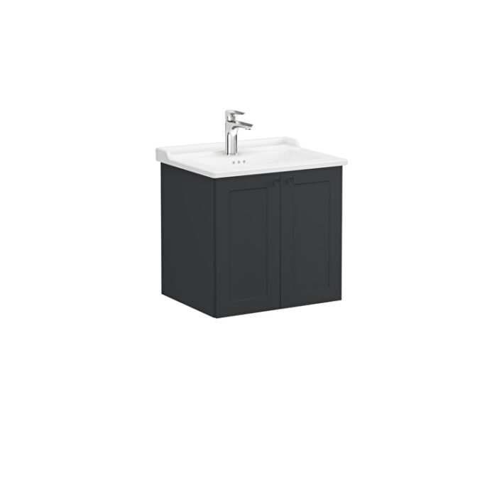 68705_99bd3790b4bfcba3f9361d3c26f78c33c835b7b8-3.jpg VitrA Root Classic Lavabo Dolabı, 60 cm, İki Kapaklı, Klasik Lavabo, Mat Grafit - 68705 - Banyo Alt Modülleri - 2