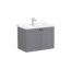 VitrA Root Classic Lavabo Dolabı, 80 cm, İki Kapaklı, Klasik Lavabo, Mat Gri - 68724 - Banyo Alt Modülleri